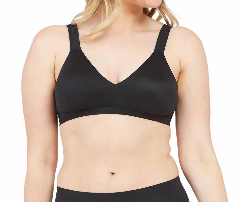NEW SPANX women's bra-llelujah lightly lined bralette in black